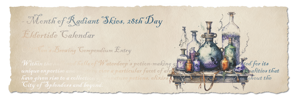 Signature Potions of Waterdeep’s Guilds