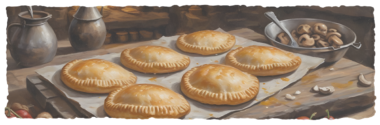 Mushroom and Cheese Hand Pies: Mid-Morning Munchies with a Halfling Twist