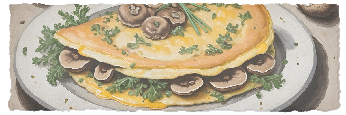 Mushroom and Cheese Omelette: A Halfling’s Morning Delight