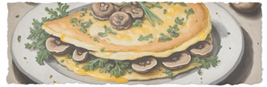 Mushroom and Cheese Omelette: A Halfling’s Morning Delight