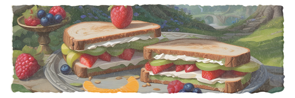 Thalindra’s Elven Nut Butter and Fruit Sandwich: A Taste of the High Forest