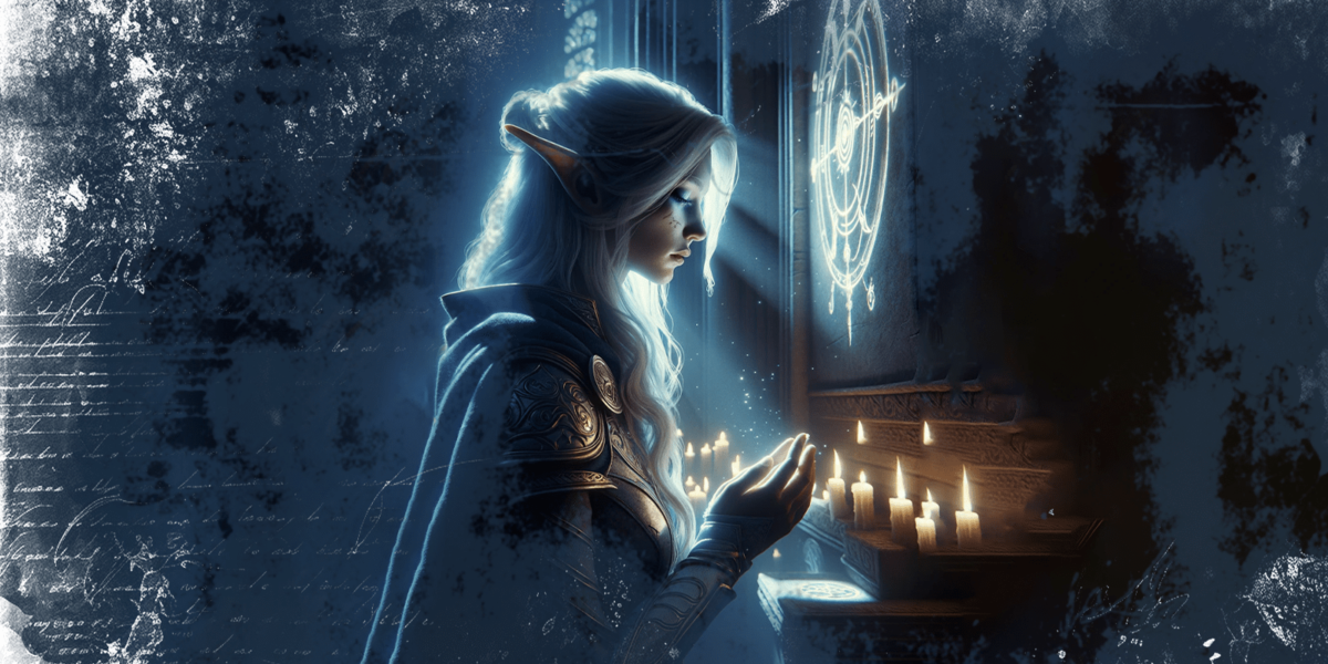 Valyndra Moonshroud – Lunar Priestess of the Allfaiths Shrine